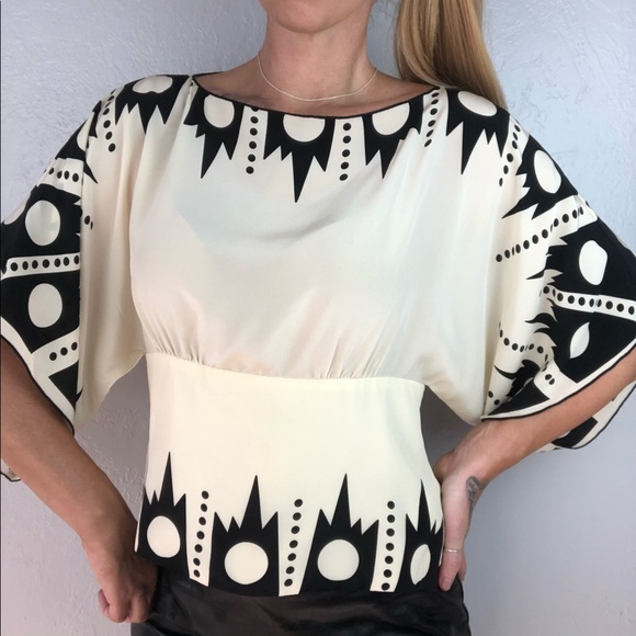 Anthropology x Anna Sui Silk Blouse size 4, small - Picture 4 of 14